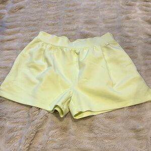 Nike Pale Yellow High-Waist Women's Athletic Shorts